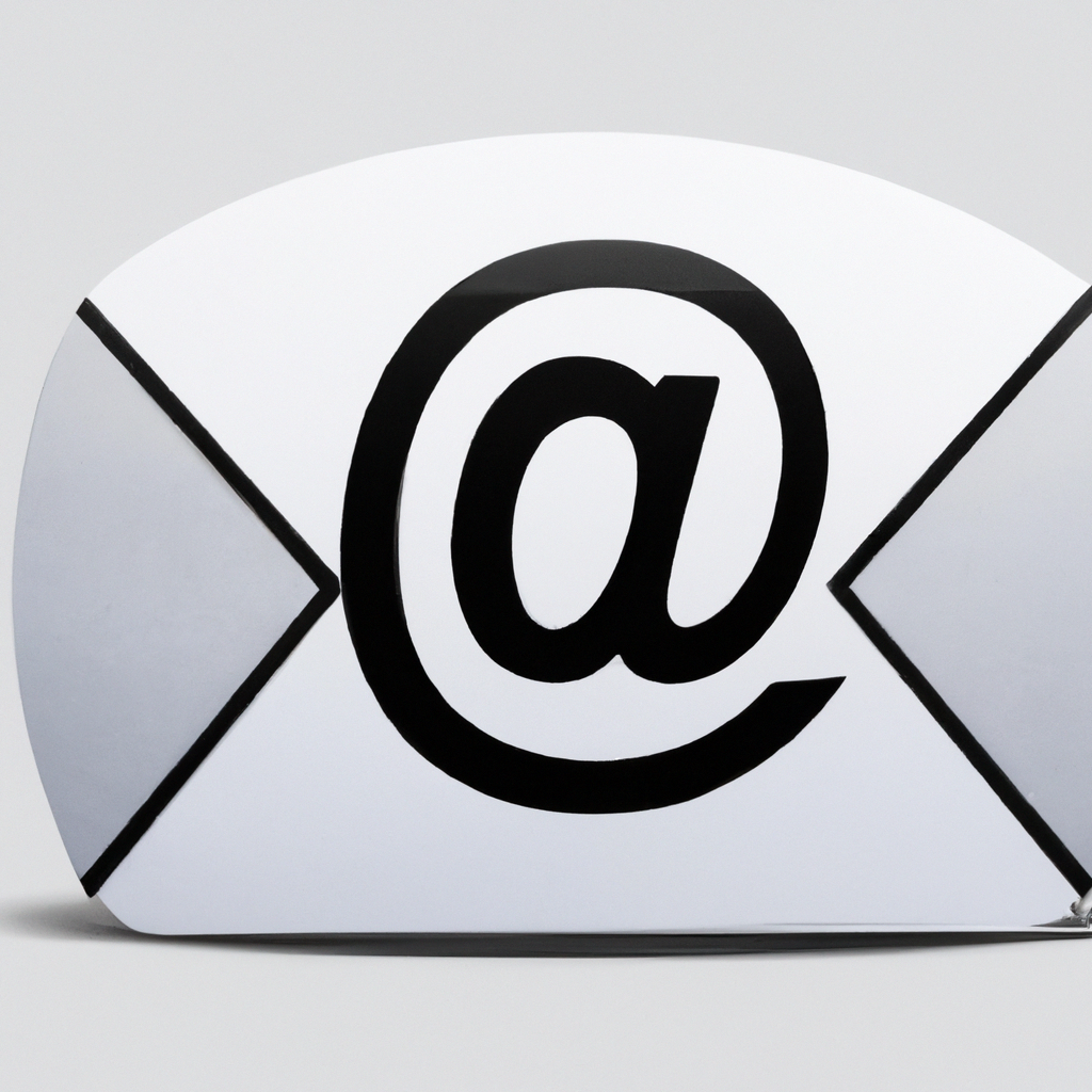 Icono de email minimalista en blanco y negro